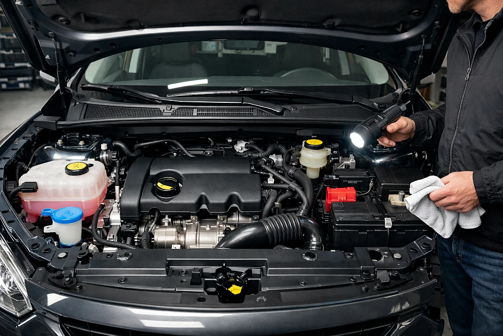 Complete monthly car fluid maintenance checklist routine under bonnet showing all fluid reservoirs
How to Check and Top Up Car Fluids