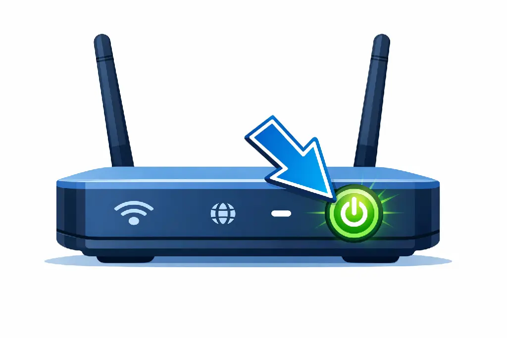 Restarting WiFi router by pressing power button to fix connection problems How to Fix WiFi Problems